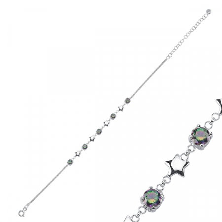 Bratara reglabila din argint 925 cu zirconii topaz mistic [1]