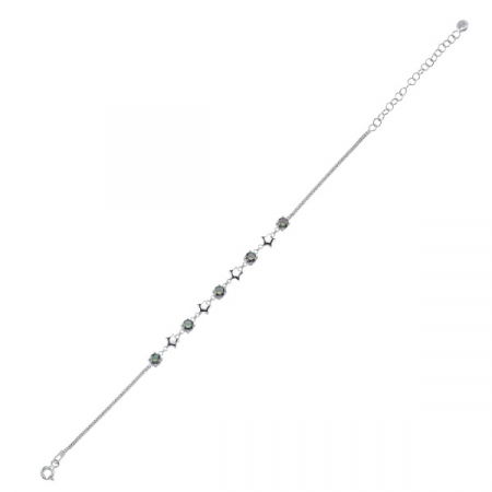 Bratara reglabila din argint 925 cu zirconii topaz mistic