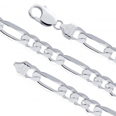 Bratara din argint Figaro 8 mm latime si 21 cm lungime BSX0307