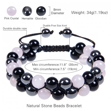 Bratara reglabila dubla cu pietre semipretioase  BLA148 [4]