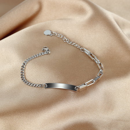 Bratara reglabila inox cu placuta [1]