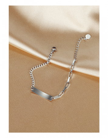 Bratara reglabila inox cu placuta [5]