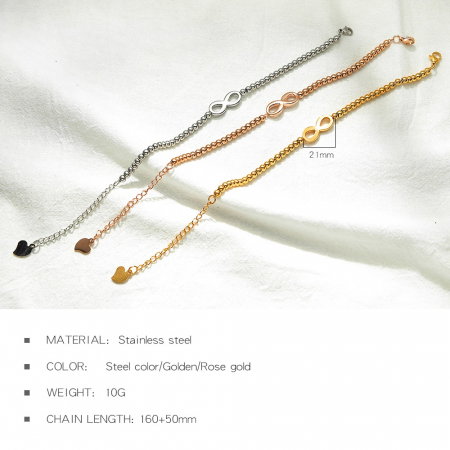 Bratara reglabila inox cu infinit [5]