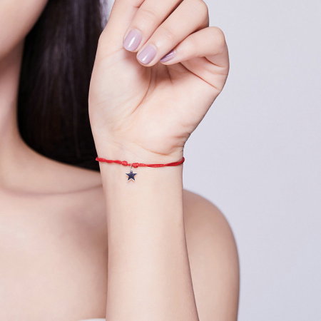 Bratara sfoara cu pestisor crap norocos koi fish si steluta din argint  placata cu rodiu [3]