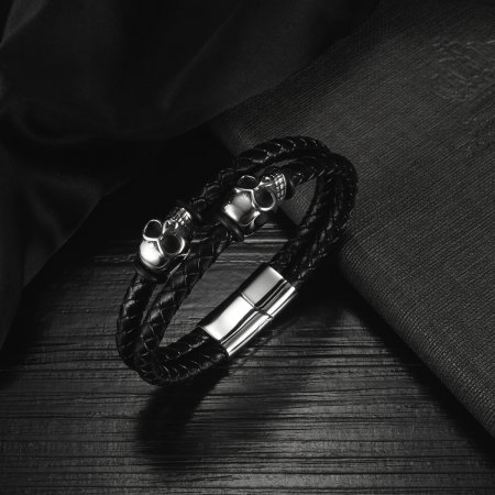 Bratara Spooky piele si inox [5]