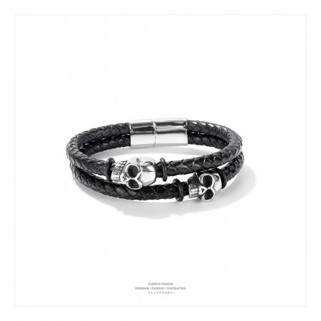 Bratara Spooky piele si inox [14]