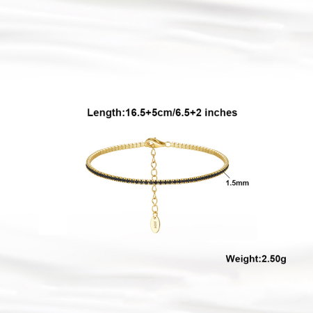 Bratara tennis argint 925 placata cu rodiu cu zirconiu [1]