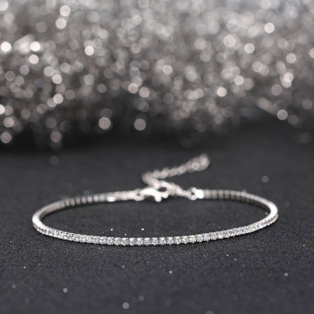 Bratara tennis argint 925 placata cu rodiu cu zirconiu [3]
