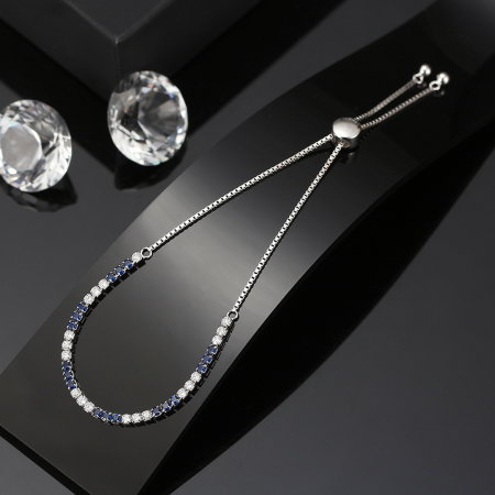 Bratara tennis argint 925 placata cu rodiu cu zirconiu [2]