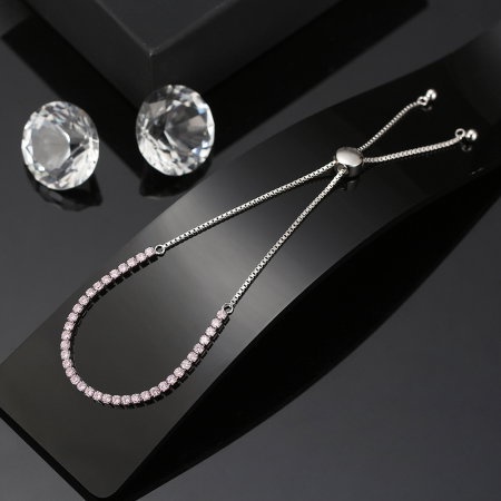 Bratara tennis argint 925 placata cu rodiu cu zirconiu [1]