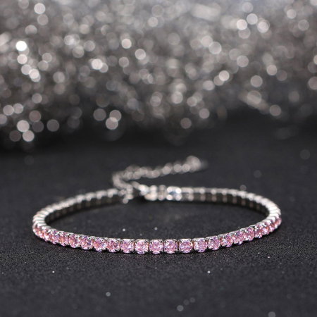 Bratara tennis argint 925 placata cu rodiu cu zirconiu [3]