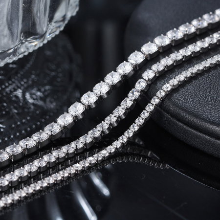 Bratara tennis argint 925 placata cu rodiu cu zirconiu 19 cm [6]