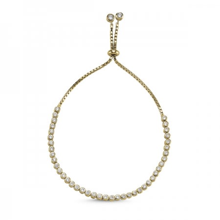 Bratara tennis din argint 925 aurit cu zirconii albe - Be Elegant BTU0103 [0]