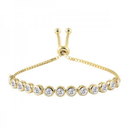 Bratara tennis din argint 925 aurit cu zirconii albe - Be Elegant BTU0104 [0]