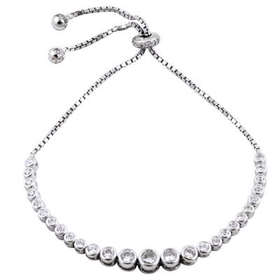 Bratara tennis din argint 925 rodiat cu zirconii [0]