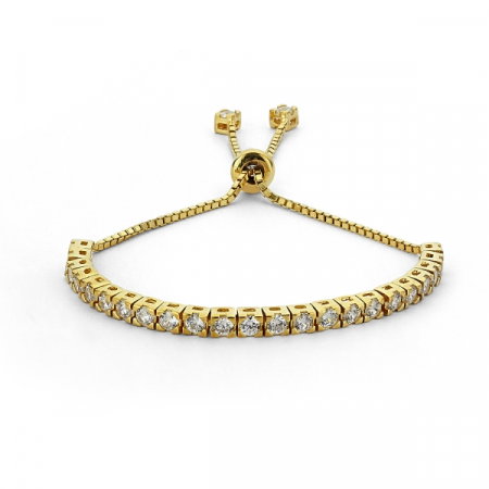 Bratara tenis din argint placata cu aur [0]