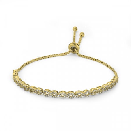 Bratara tenis din argint placata cu aur, Infinit [0]