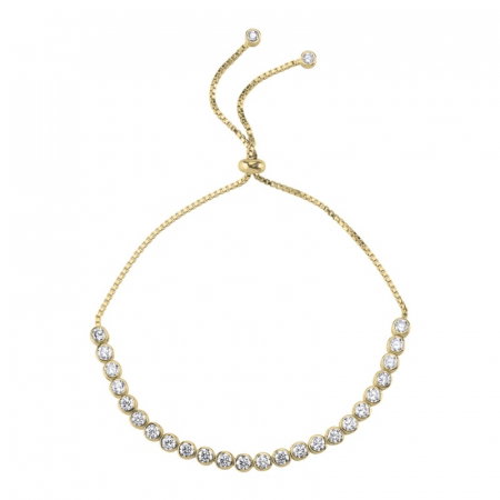 Bratara tenis reglabila din argint 925 cu zirconii de 3 mm [0]