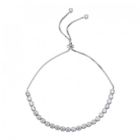 Bratara tenis reglabila din argint 925 cu zirconii de 3 mm [0]