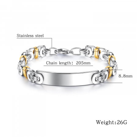 Bratara Unisex din inox in 2 tonuri [2]