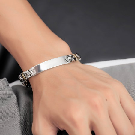 Bratara Unisex din inox in 2 tonuri [1]