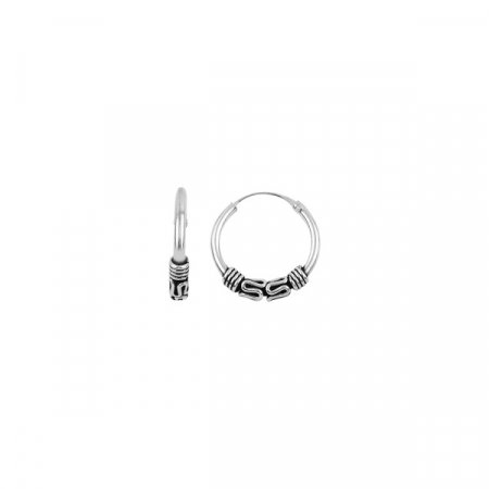 Cercei agint oxidat cu cerc de 12 mm [0]