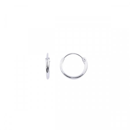 Cercei agint simpli cu cerc de 10 mm placati cu rodiu [0]