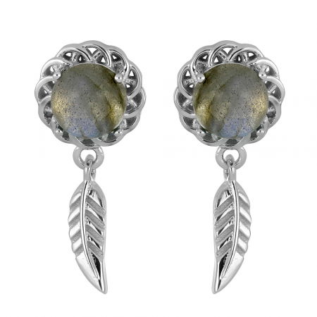 Cercei argint 925 cu labradorit - EVA0051