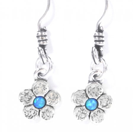 Cercei argint 925 Israel floare cu opal imperial - Be Nature EPO0035 [1]