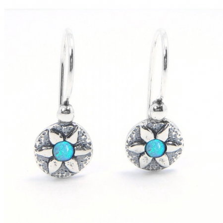 Cercei argint 925 Israel floricele cu opal imperial - Be Nature EPO0038 [0]