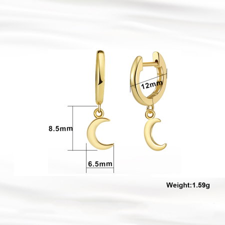 Cercei argint 925 placati cu aur 14K [3]