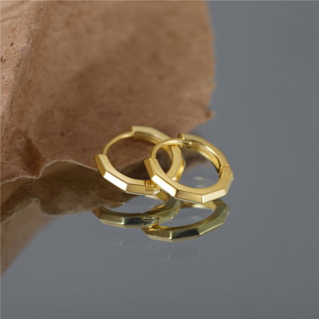 Cercei argint 925 placati cu aur 14K [2]