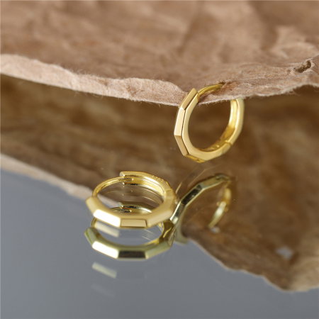 Cercei argint 925 placati cu aur 14K [5]