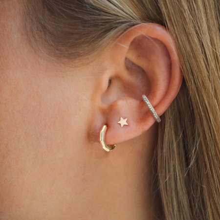 Cercei argint 925 placati cu aur 14K [1]