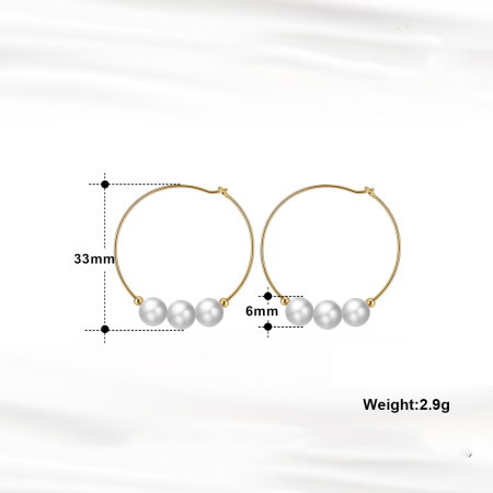 Cercei argint 925 placati cu aur 14K cu perle naturale [5]
