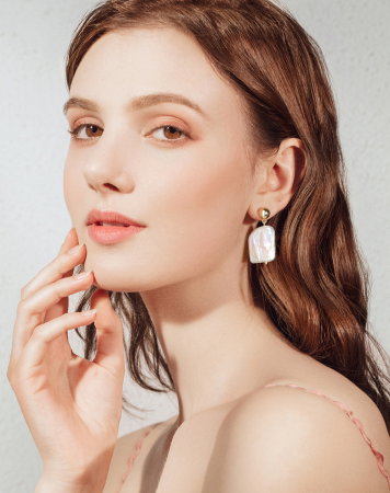 Cercei argint 925 placati cu aur 14K cu perle naturale [5]