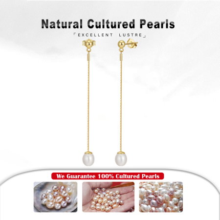 Cercei argint 925 placati cu aur 14K cu perle naturale si zirconiu [4]