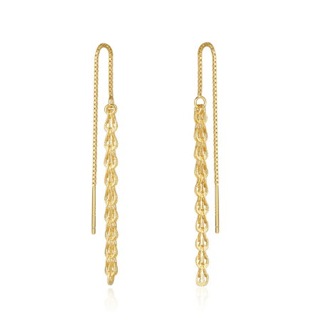 Cercei argint 925 placati cu aur 14K [0]