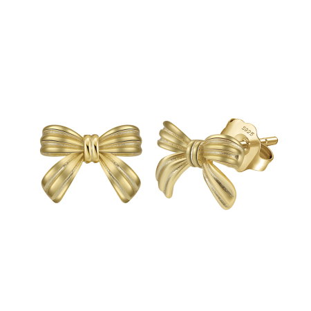 Cercei argint 925 placati cu aur 14K