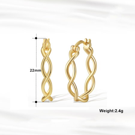 Cercei argint 925 placati cu aur 14K [1]