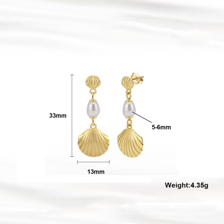 Cercei argint 925 placati cu rodiu cu perle naturale [4]