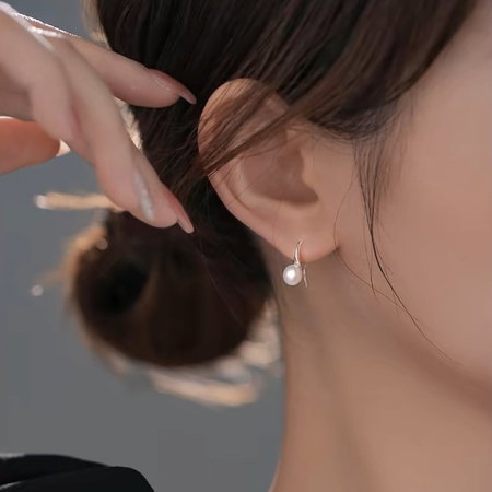 Cercei argint 925 placati cu aur 14 k cu perle naturale [1]