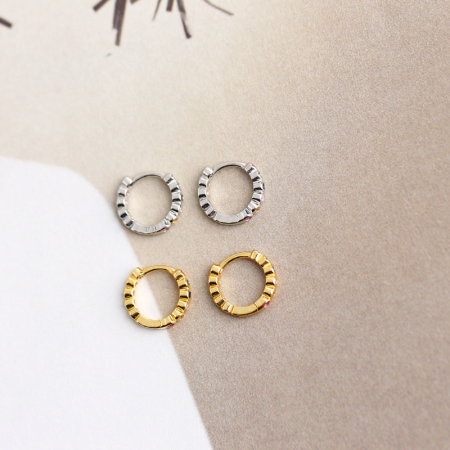 Cercei argint 925 placati cu rodiu cu zirconii colorate [4]