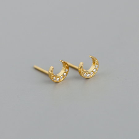 Cercei argint 925 placati cu aur 18K cu zirconiu [2]