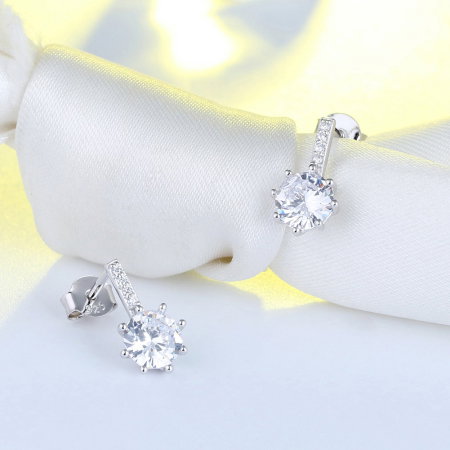 Cercei argint 925 placati cu rodiu cu zirconiu [2]