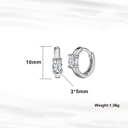 Cercei argint 925 placati cu rodiu cu zirconiu [1]