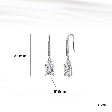 Cercei argint 925 placati cu rodiu cu zirconiu [4]