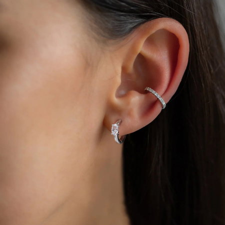 Cercei argint 925 placati cu rodiu cu zirconiu [2]