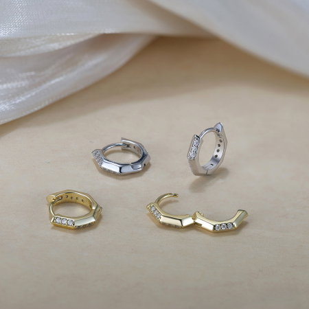 Cercei argint 925 placati cu rodiu cu zirconiu [2]