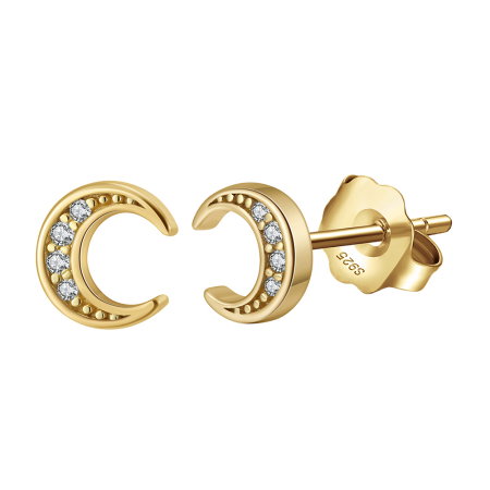 Cercei argint 925 placati cu aur 18K cu zirconiu [0]